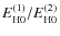 $E_{\rm H0}^{(1)}/E_{\rm H0}^{(2)}$