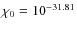 $\chi _0 = 10^{-31.81}$