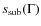 $s_{\rm sub}(\Gamma)$