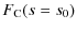 $\displaystyle F_{\rm C}(s=s_{0})$