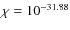 $\chi = 10^{-31.88}$