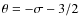 $\theta = -\sigma-3/2$