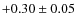 $+0.30 \pm 0.05 $