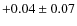 $+0.04\pm0.07$
