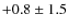 $+0.8 \pm 1.5$