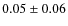 $0.05\pm0.06$