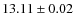 $13.11\pm0.02$