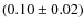 $(0.10\pm0.02)$