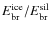 $E_{\rm br}^{\rm ice}/E_{\rm br}^{\rm sil}$