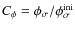 $C_\phi=\phi_\sigma/\phi_\sigma^{\rm ini}$