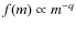$f(m) \propto m^{-q}$