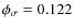 $\phi_\sigma=0.122$