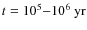 $t=10^5{-}10^6~ {\rm yr}$