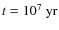 $t=10^7\ {\rm yr}$