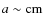 $a\sim {\rm cm}$