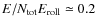 $E/N_{\rm tot} E_{\rm roll} \simeq 0.2$
