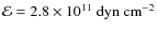 ${\cal E} = 2.8\times10^{11}~ {\rm dyn~ cm^{-2}}$