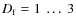 $D_{\rm f}=1\ \ldots\ 3$