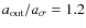 $a_{\rm out}/a_\sigma=1.2$