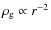 $\rho_{\rm g} \propto r^{-2}$