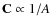 ${\bf C} \propto 1/A$