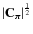 $ \vert{\bf C}_{{\vec \pi}} \vert^{\frac{1}{2}}$