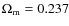 $\Omega _{\rm m}=0.237$