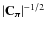 $\vert{\bf C}_{{\vec \pi}}\vert^{-1/2}$