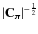 $\vert{\bf C}_{{\vec \pi}}\vert^{- \frac{1}{2}}$