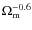 $\Omega_{\rm m}^{-0.6}$