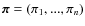 ${\vec \pi}= (\pi_1,...,\pi_n)$