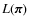 $L({\vec \pi})$