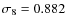 $\sigma_8=0.882$