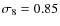 $\sigma _8=0.85$