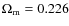 $\Omega _{\rm m}=0.226$