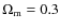$\Omega _{\rm m}=0.3$