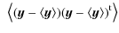 $\displaystyle ~ \left\langle ({\vec y}-\left\langle \vec y \right\rangle)({\vec y}-\left\langle \vec y \right\rangle)^{\rm t} \right\rangle$