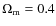 $\Omega _{\rm m}=0.4$