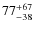$\rm 77_{-38}^{+67}$