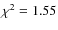 $\chi^{2} = 1.55$
