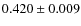 $0.420 \pm 0.009$