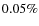$0.05 \%$