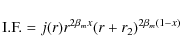 \begin{displaymath}
\textrm{I.F.} = j(r) r^{2\beta_m x} (r + r_2)^{2\beta_m(1-x)}
\end{displaymath}