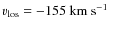 ${v}_{\rm los}=-155~\mbox{km~s$^{-1}$ }$