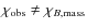 $\chi_{\rm obs} \neq \chi_{B,\rm mass}$