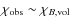 $\chi_{\rm obs} \sim \chi_{B,\rm vol}$
