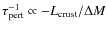 $\tau_{{\rm pert}}^{-1}\propto-L_{{\rm crust}}/\Delta M$