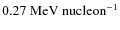 $0.27~{\rm MeV~ nucleon^{-1}}$