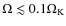 $\Omega\lesssim0.1\Omega_{{\rm K}}$