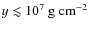 $y \lesssim 10^{7}~{\rm g~ cm^{-2}}$